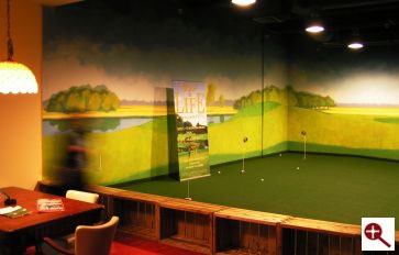 Malarstwo iluzjonistyczne w klubie golfowym Golflim w Hotelu Marriott w Warszawie